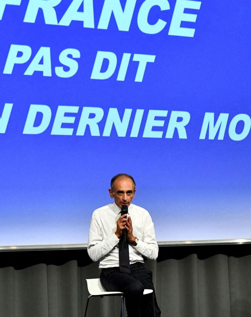 Eric Zemmour est à Nice, le 18 septembre 2021, pour présenter son nouveau livre : La France n'a pas dit son dernier mot. Au Palais des Congrès Acropolis de Nice, mille deux cents lecteurs sont venus écouter puis échanger avec le polémiste Eric Zemmour.