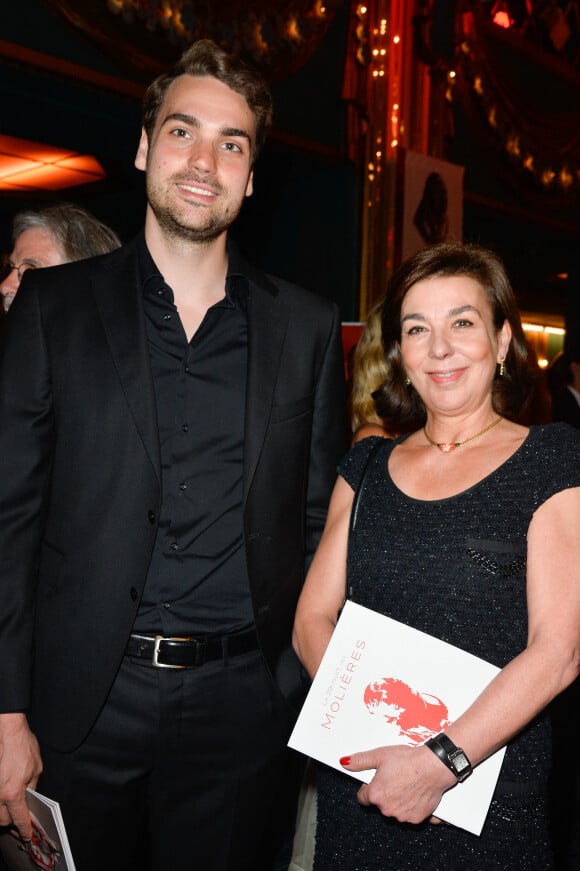 Valentin Montand et sa mère Carole Amiel - 29e cérémonie des Molières 2017 aux Folies Bergère à Paris le 29 mai 2017. © Coadic Guirec/Bestimage