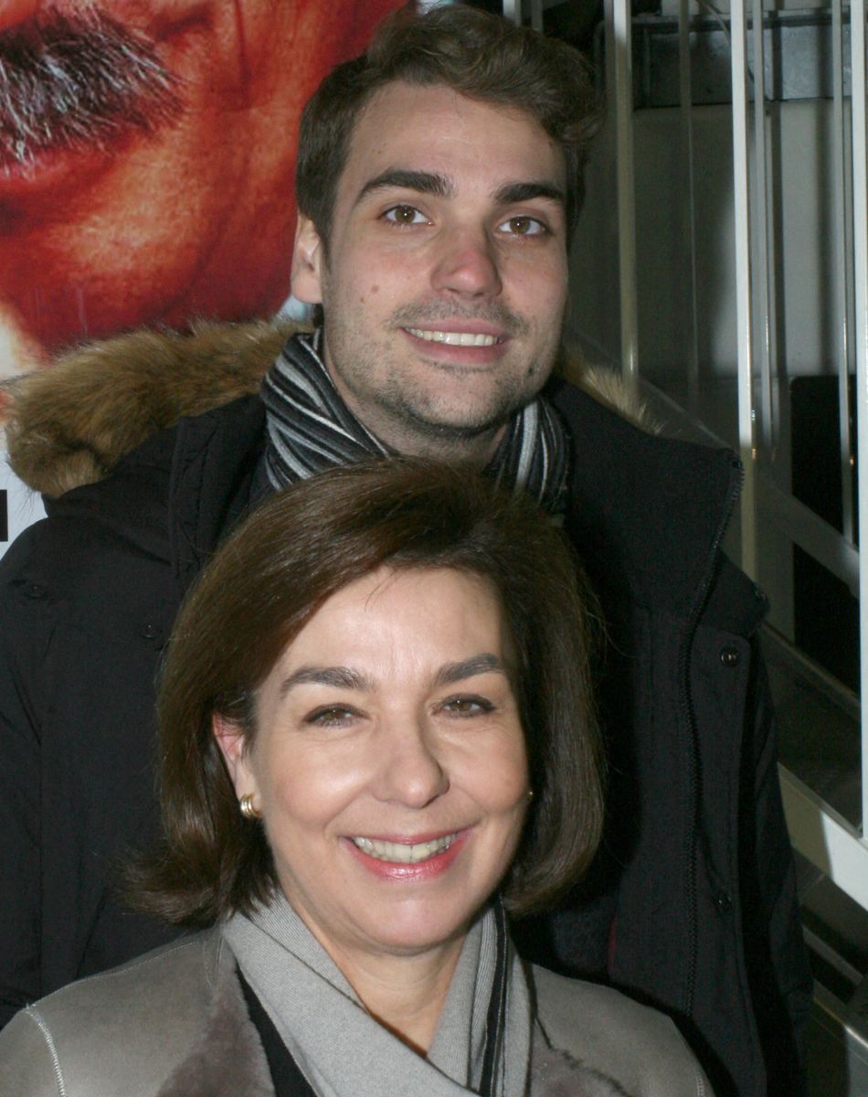Carole Amiel et son fils Valentin Livi - Hommage à Yves Montand ''25 ans déjà'' à la Grande Roue place de la Concorde à Paris, le 11 novembre 2016. © JLPPA/Bestimage