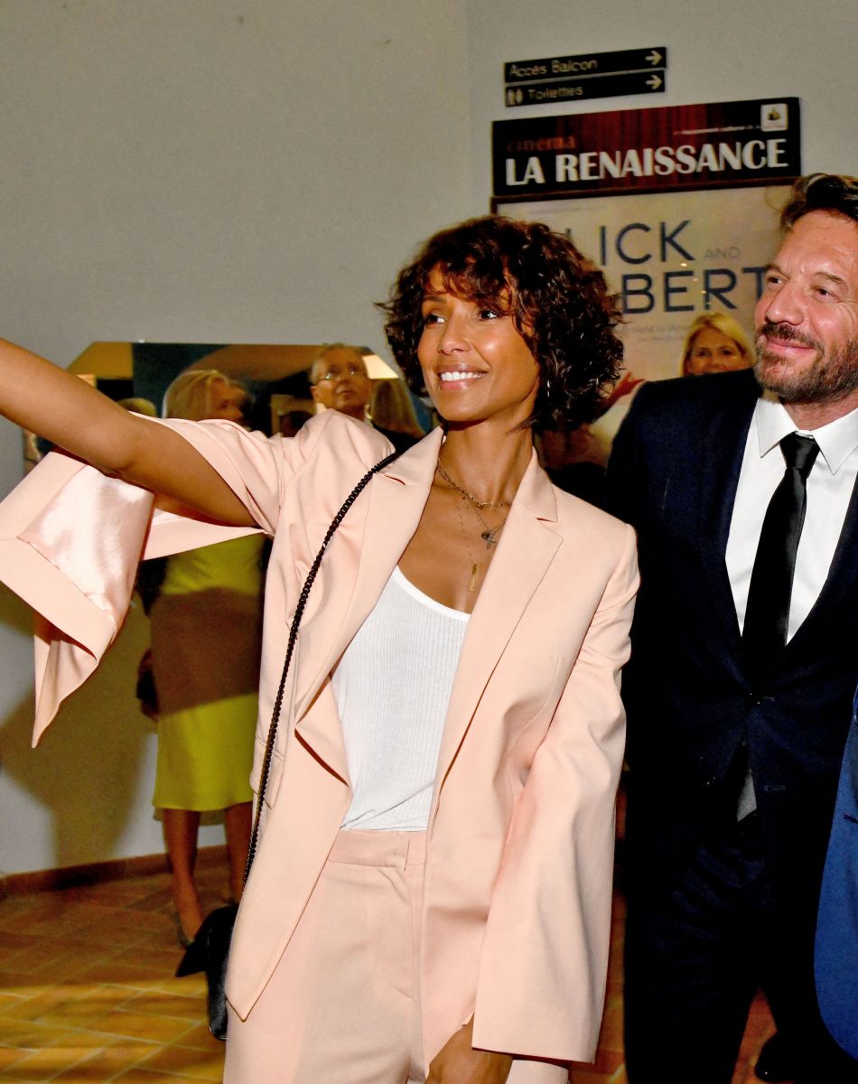 Sonia Rolland, Samuel Le Bihan et le prince Albert II de Monaco durant la soirée d'ouverture des 23èmes Rencontres internationales du cinéma des antipodes à Saint Tropez, le 13 octobre 2021© Bruno Bebert / Bestimage