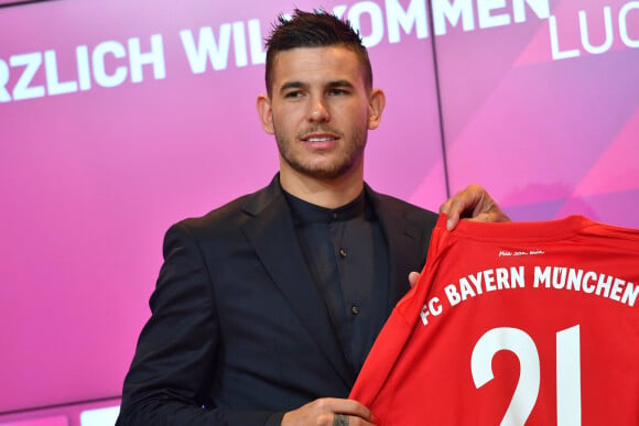 Présentation de Lucas Hernandez, nouvelle recrue du Bayern de Munich à Munich, le 8 juillet 2019.