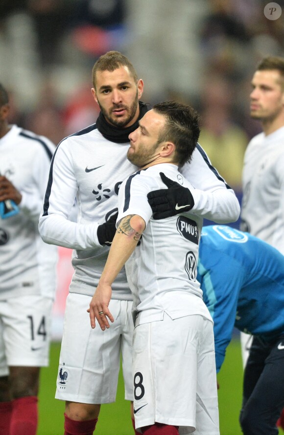 Archive - Karim Benzema (fra) - Mathieu Valbuena (fra) FOOTBALL : France vs Bresil - match amical en 2015.