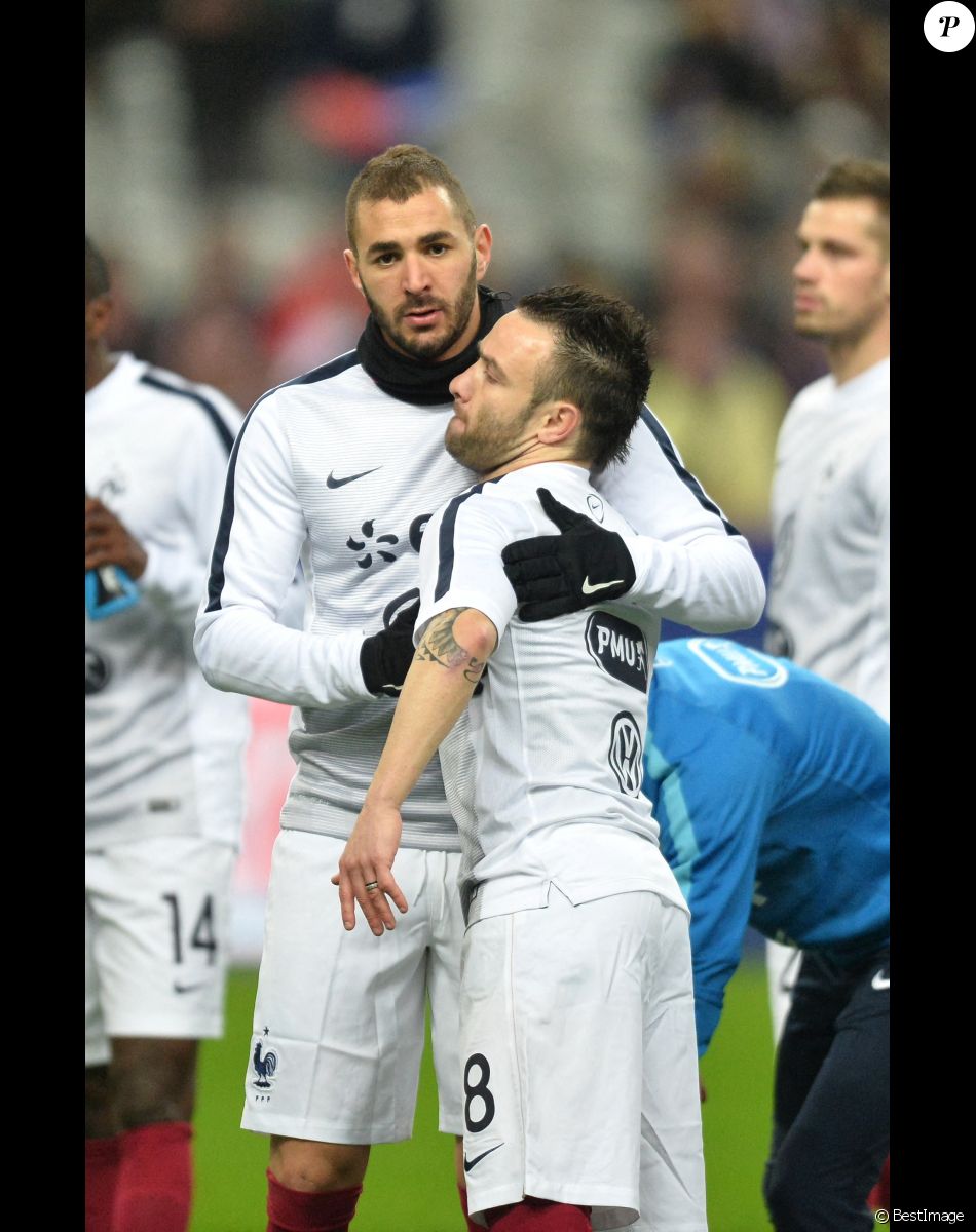 Archive - Karim Benzema (fra) - Mathieu Valbuena (fra) FOOTBALL : France vs Bresil - match amical en 2015.