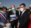 Visite du premier ministre Jean Castex, du ministre de la santé Olivier Véran et de la députée Coralie Dubost à la Grande-Motte le 11 Août 2020