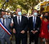 Visite du premier ministre Jean Castex, du ministre de la santé Olivier Véran et de la députée Coralie Dubost à la Grande-Motte