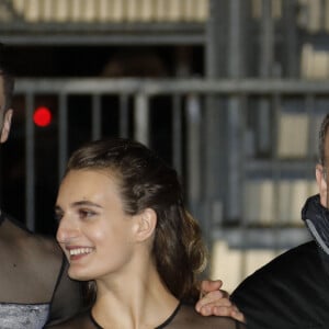 Exclusif - Guillaume Cizeron, Gabriella Papadakis, le prince Albert II de Monaco - Soirée de gala du championnat de patinage artistique à la patinoire du Port Hercule à Monaco le 29 février 2020. © Claudia Albuquerque/Bestimage