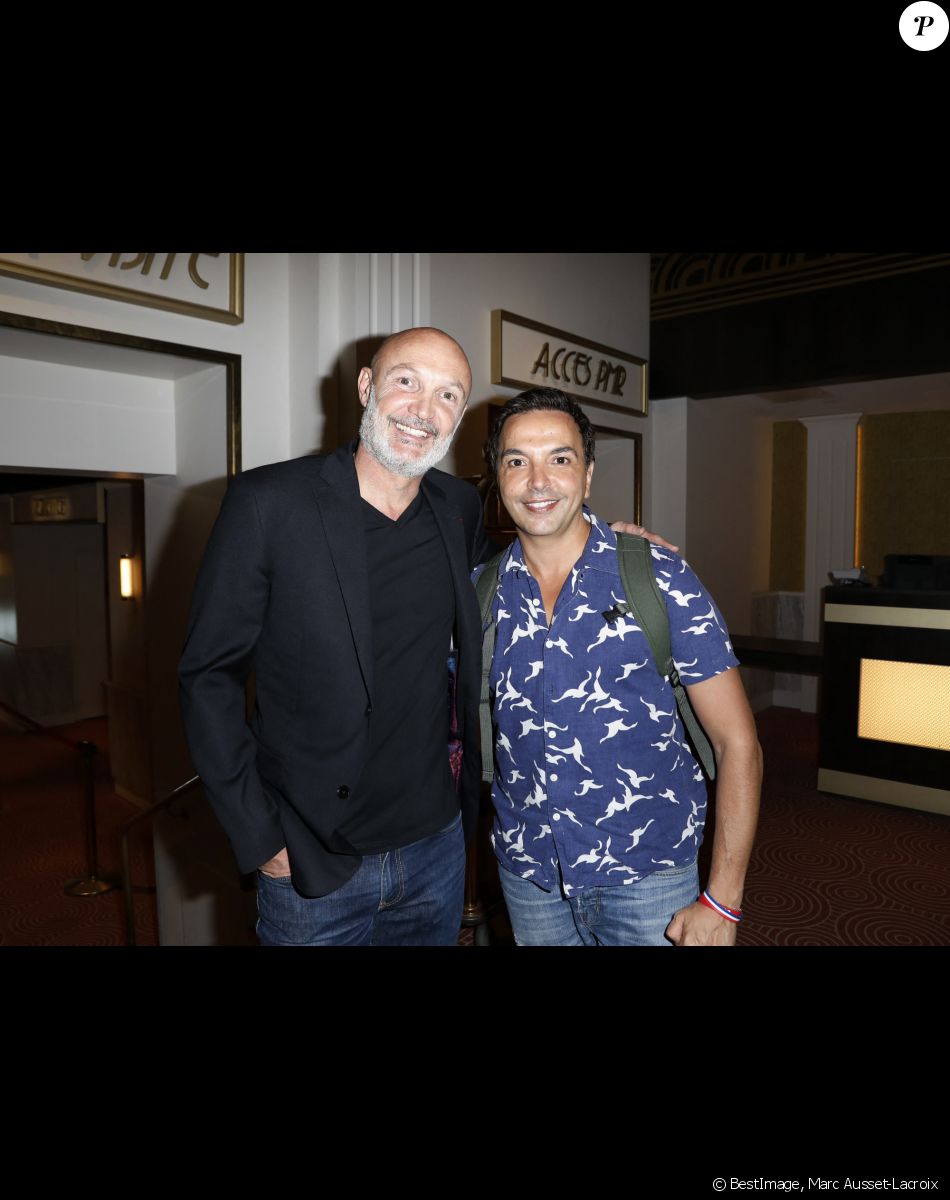 Exclusif - Frank Leboeuf, Kamel Ouali - Générale de la pièce "La voix des Sans Voix" au théâtre Grévin à Paris le 16 septembre 2019. Spectacle produit par F. Leboeuf et interprété par N. Vitiello. © Marc Ausset-Lacroix/Bestimage