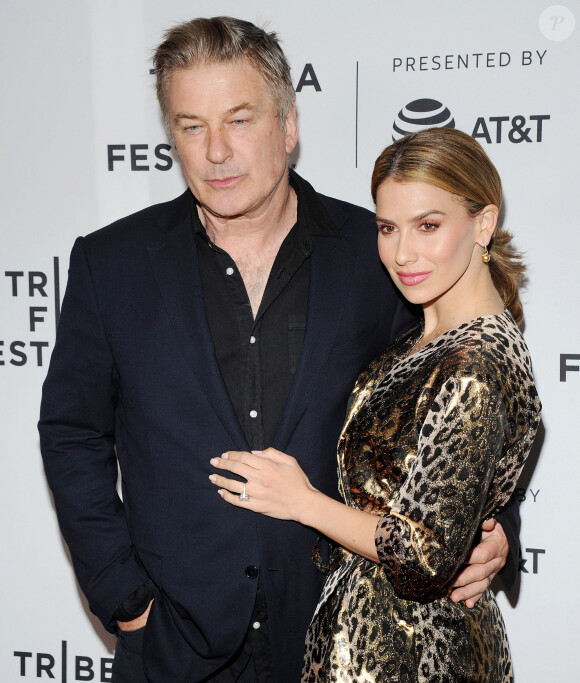 Alec Baldwin et sa femme Hilaria à la première de "Framing John DeLorean" lors du Festival du Film de Tribeca 2019 à New York, le 30 avril 2019. 