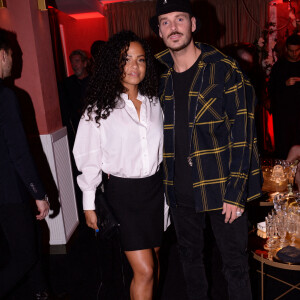 Matt Pokora et sa femme Christina Milian lors de la soirée d'anniversaire de Cindy Bruna (27 ans) au restaurant Giusé Trattoria à Paris, France, le 1er octobre 2021. Un événement organisé par Five Eyes Production. © Rachid Bellak/Bestimage