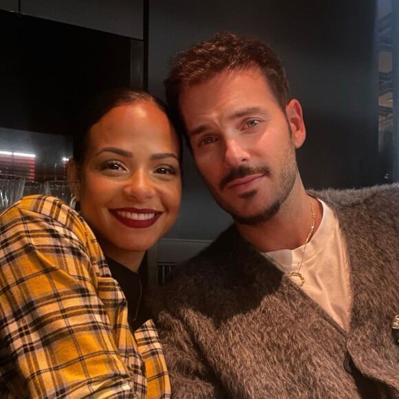 Christina Milian et M. Pokora dans un restaurant parisien.