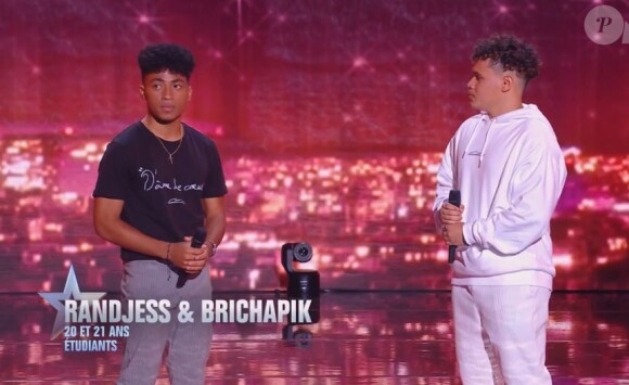 Randjess (21 ans) et Bryan dit "Brichapik" dans "Incroyable talent 2021", le 27 octobre