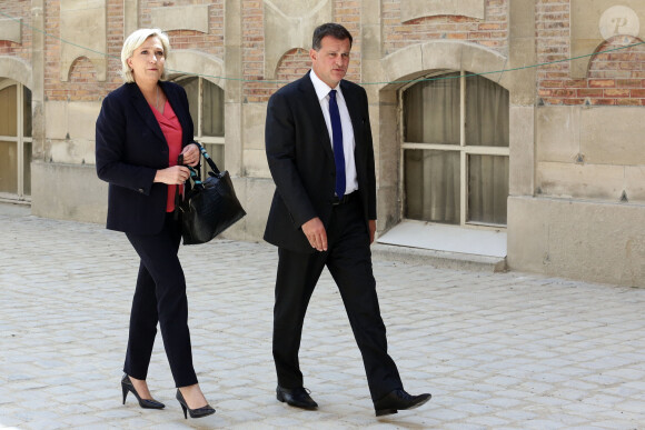 Marine Le Pen et Louis Aliot - Députés et sénateurs arrivant lors de la réunion du Parlement en Congrès au château de Versailles, le 3 juillet 2017.