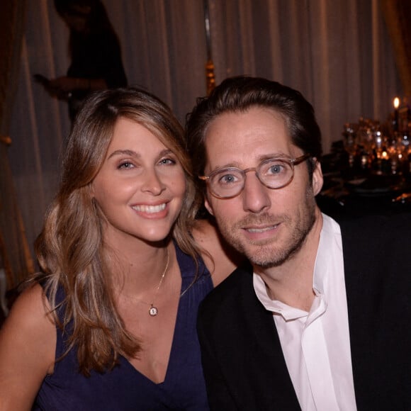 Exclusif - Ophélie Meunier (enceinte) et son mari Mathieu Vergne lors du dîner de la soirée de présentation de la collection Messika by Kate Moss à l'hôtel Ritz à Paris en marge de la fashion week collection printemps/été 2022 le 3 octobre 2021. © Rachid Bellak / Bestimage 