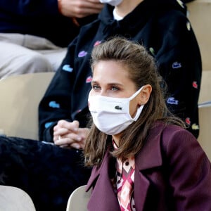 Ophélie Meunier dans les tribunes lors des internationaux de tennis Roland Garros à Paris le 9 octobre 2020. © Dominique Jacovides / Bestimage