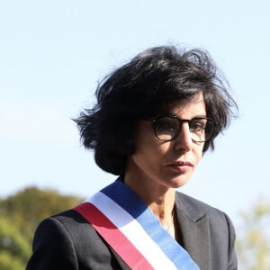 Rachida Dati - La maire du 7 eme arrondissement de Paris inaugure la promenade Edouard Glissant, à Paris, France.