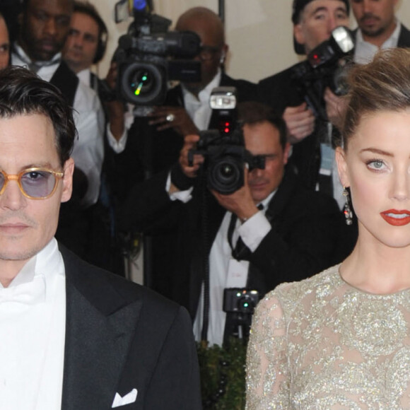 Johnny Depp et sa fiancée Amber Heard - Soirée du Met Ball / Costume Institute Gala 2014: "Charles James: Beyond Fashion" à New York, le 5 mai 2014.