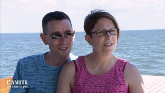 Hervé et Stéphanie lors de l'épisode de "L'amour est dans le pré 2021" du 15 novembre, sur M6