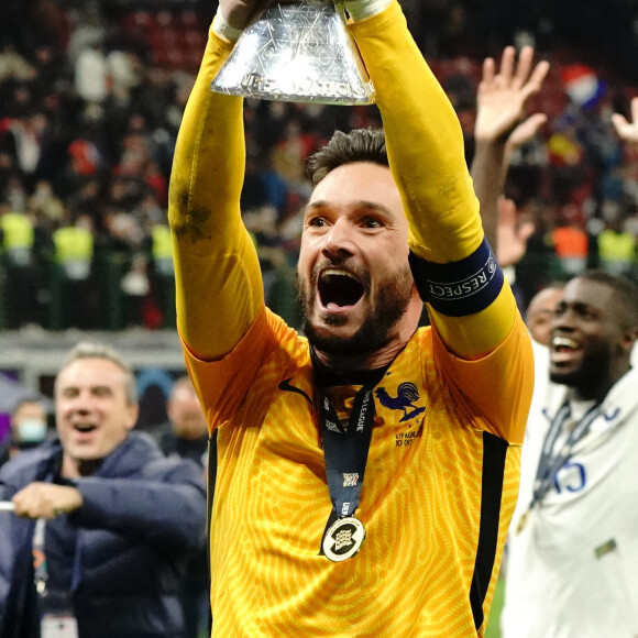 Hugo Lloris (France) - Football: La France remporte la coupe de la Ligue des Nations en battant l'Espagne 2 buts à 1 à Milan le 10 octobre 2021. © Norbert Scanella/Panoramic/Bestimage