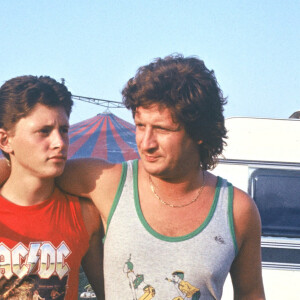 Patrick Sébastien et son défunt fils Sebastien en 1988.