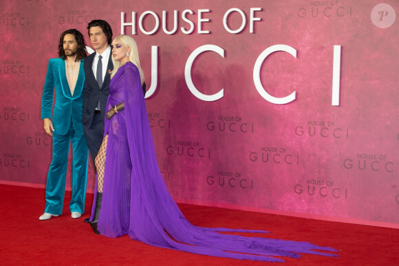 Jared Leto, Lady Gaga, Adam Driver - Première du film "House Of Gucci" à Londres, le 9 novembre 2021.