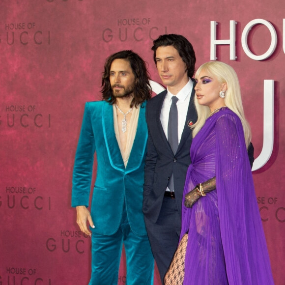 Jared Leto, Lady Gaga, Adam Driver - Première du film "House Of Gucci" à Londres, le 9 novembre 2021.