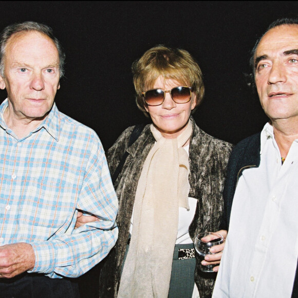 "JEAN LOUIS TRINTIGNANT" ET "NADINE" ET "RICHARD BOHRINGER" LA PIECE "POEMES A LOU" AU THEATRE A PARIS "PLAN AMERICAIN" FEMININ HOMME ACTEUR FEMME 
