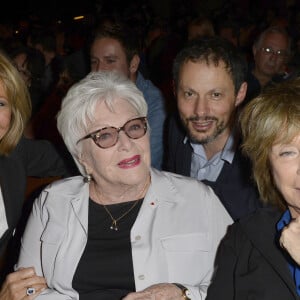 Brigitte Macron, Line Renaud, Marc-Olivier Fogiel et Danièle Thompson - Semi-exclusif - Générale du spectacle "Les Coquettes" au Grand Point Virgule à Paris le 4 avril 2016. © Coadic Guirec/Bestimage