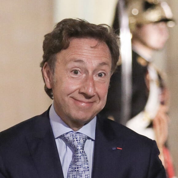 Stéphane Bern - Le président de la République et la première dame recoivent le Premier ministre de la République Hellénique et son épouse pour un diner de travail, au palais de l'Elysée, Paris, le 27 septembre 2021. © Stéphane Lemouton / Bestimage