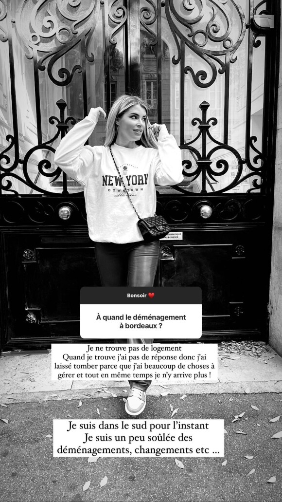 Emilie Fiorelli explique n'avoir toujours pas rejoint M'Baye Niang à Bordeaux où il joue au football - Instagram