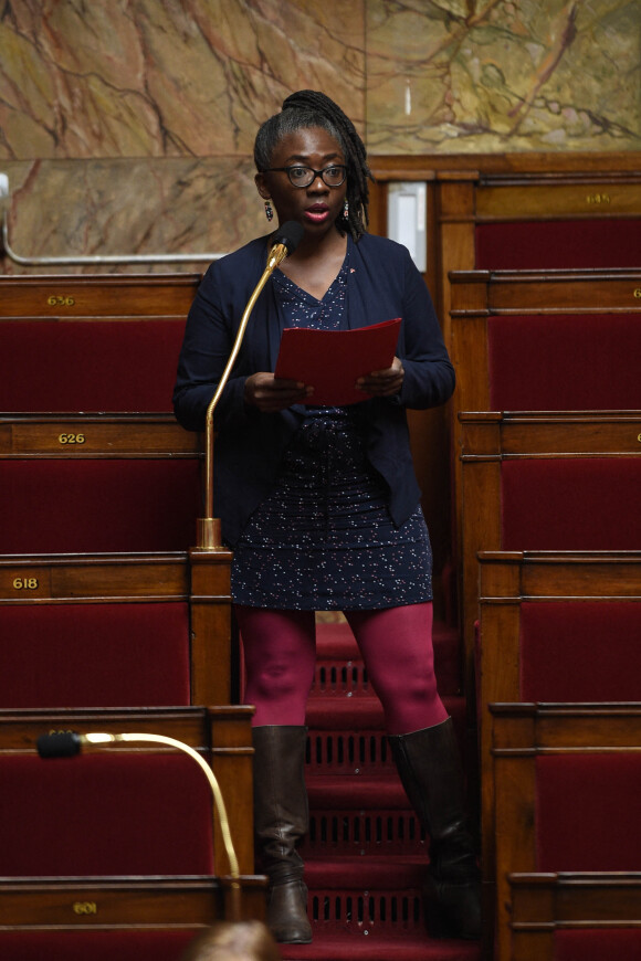 Danièle Obono - Questions d'actualité au Gouvernement à l'Assemblée nationale à Paris pendant l'épidémie de Coronavirus Covid-19 le 12 mai 2020. © Eliot Blondet / Pool /Bestimage