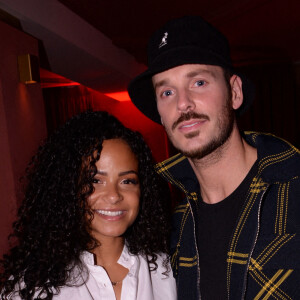 Matt Pokora et sa femme Christina Milian lors de la soirée d'anniversaire de C.Bruna (27 ans) au restaurant Giusé Trattoria à Paris, France Un événement organisé par Five Eyes Production. © Rachid Bellak/Bestimage