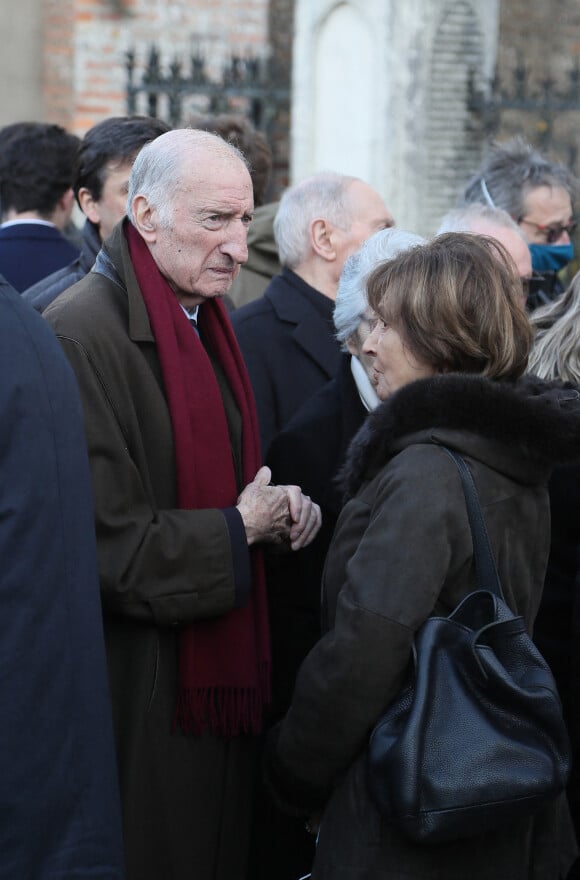 Exclusif - Pierre Albaladejo - Obsèques de Francis Darroze, ancien chef de l'auberge "Le relais" à Villeneuve-de-Marsan et père de Hélène Darroze en l'église Saint-Hippolyte à Villeneuve-de-Marsan le 9 novembre 2021.