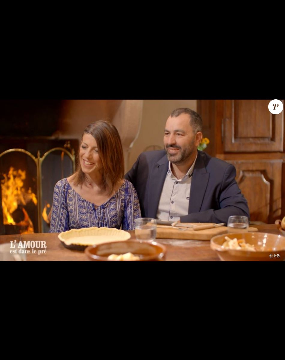 Jean-François et Mélanie lors du bilan de "L'amour est dans le pré", sur M6