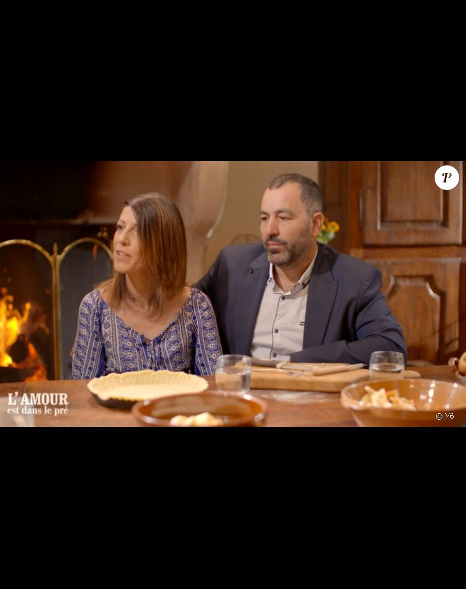 Jean-François et Mélanie lors du bilan de "L'amour est dans le pré 2021", le 22 novembre, sur M6