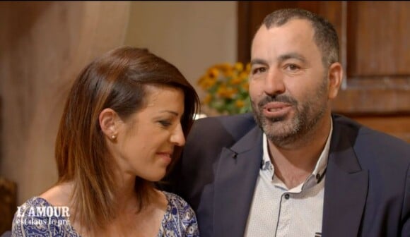 Jean-François et Mélanie lors du bilan de "L'amour est dans le pré 2021", le 22 novembre, sur M6