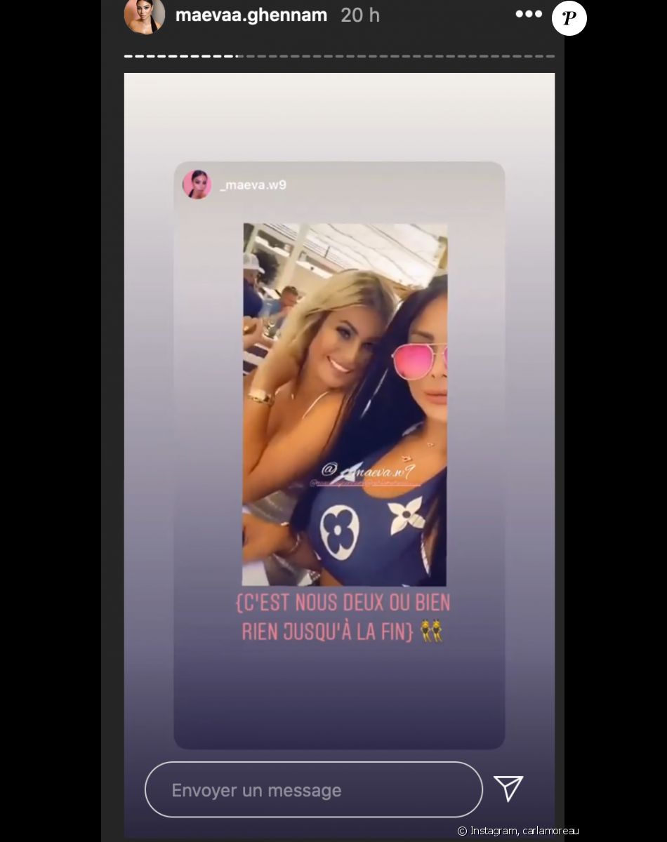 Carla Moreau et Maeva Ghennam créent un attroupement en pleine nuit - 28 juillet 2020, Antibes