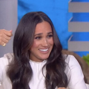 Meghan Markle sur le plateau de l'émission "The Ellen Show" à Los Angeles, le 17 novembre 2021.