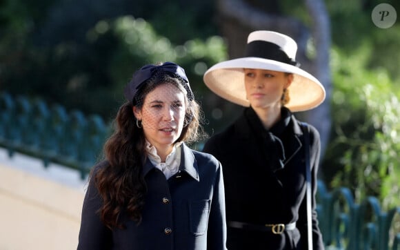 Tatiana Santo Domingo, Beatrice Borromeo - Arrivées en la cathédrale de Monaco pour la messe d'action de grace avec Te Deum lors de la la fête nationale de Monaco le 19 novembre 2021. © Dominique Jacovides / Bruno Bebert / Bestimage