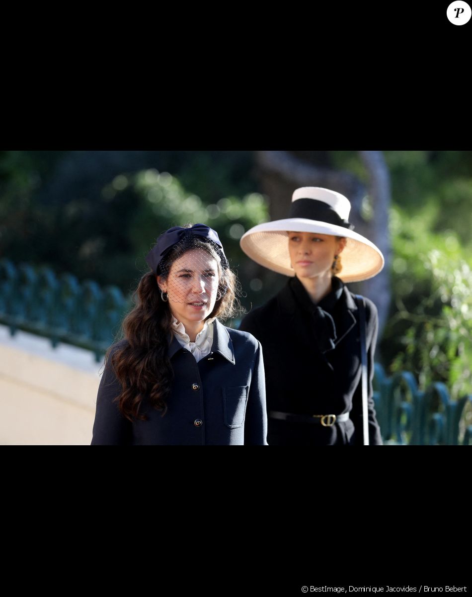 Tatiana Santo Domingo, Beatrice Borromeo - Arrivées en la cathédrale de Monaco pour la messe d'action de grace avec Te Deum lors de la la fête nationale de Monaco le 19 novembre 2021. © Dominique Jacovides / Bruno Bebert / Bestimage