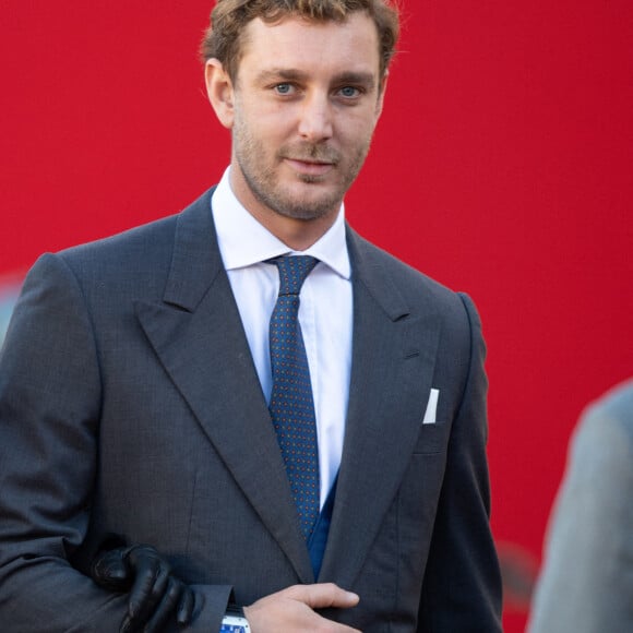 Beatrice Borromeo-Casiraghi et Pierre Casiraghi lors de la Fête nationale de Monaco, le 19 novembre 2021.