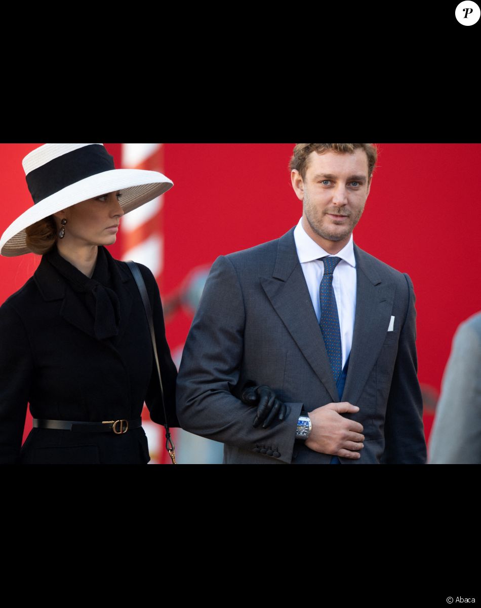 Beatrice Borromeo-Casiraghi et Pierre Casiraghi lors de la Fête nationale de Monaco, le 19 novembre 2021.