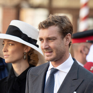 Beatrice Borromeo-Casiraghi et Pierre Casiraghi lors de la Fête nationale de Monaco, le 19 novembre 2021.