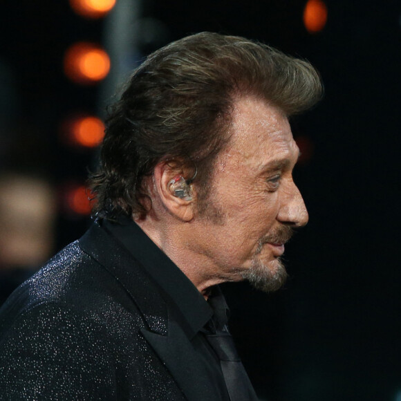 Exclusif - Eddy Mitchell et Johnny Hallyday - Enregistrement de l'émission Spécial Johnny Hallyday, "Johnny, la soirée événement", qui sera diffusée sur TF1 en prime-time le 20 décembre.  No Web No Blog pour Belgique et Suisse 