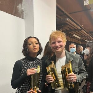 Eva Queen et Ed Sheeran lors de la cérémonie des NRJ Music Awards 2021.