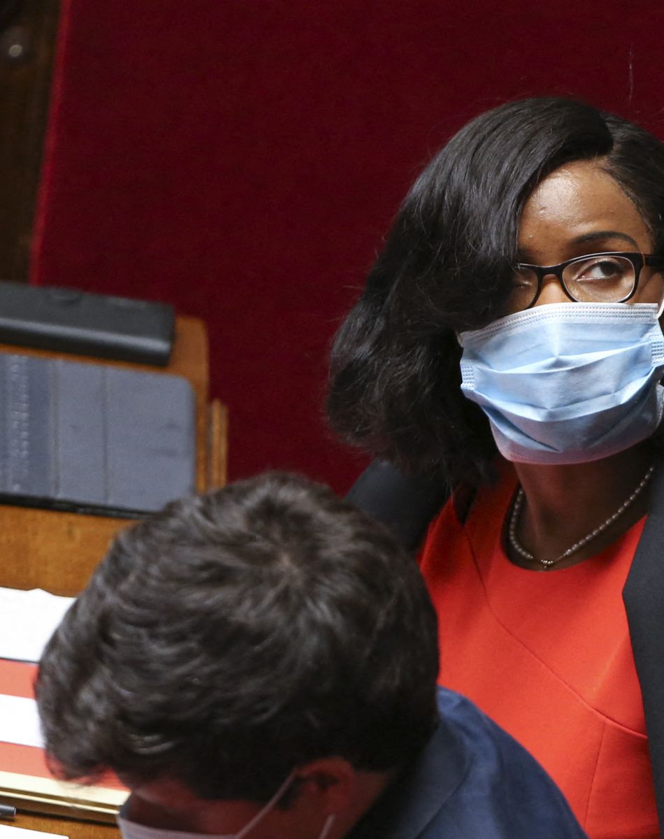 Elisabeth Moreno - ministre auprès du Premier ministre - chargée de l'Egalité entre les femmes et les hommes - de la diversité et de l'égalite des chances - Séance de questions au gouvernement à l'Assemblée nationale à Paris, le 8 juillet 2020.