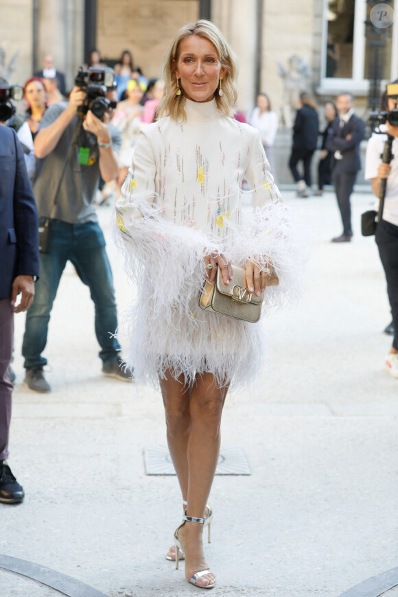 Céline Dion arrive au défilé Haute Couture Valentino collection Automne-Hiver 2019/20 à l'hôtel Salomon de Rothschild à Paris, France, le 3 juillet 2019. © Veeren-ClovisBestimage 