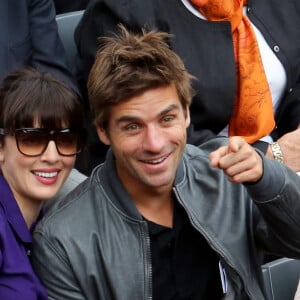 Nolwenn Leroy et Arnaud Clément aux internationaux de France de Roland-Garros. Le 9 juin 2012.