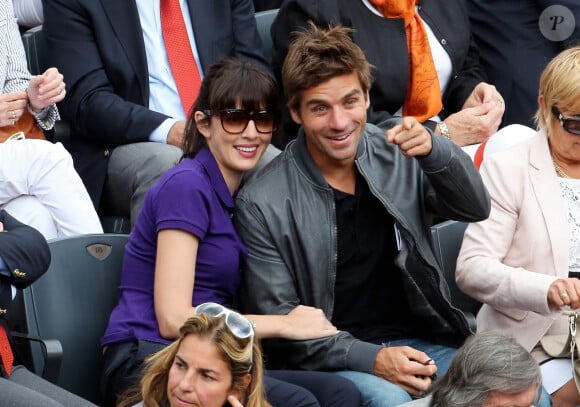 Nolwenn Leroy et Arnaud Clément aux internationaux de France de Roland-Garros. Le 9 juin 2012.