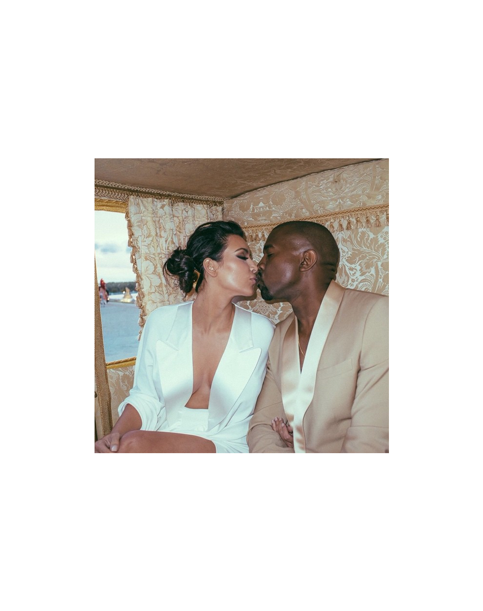 Kim Kardashian et Kanye West au château de Versailles. Le 23 mai 2014.
