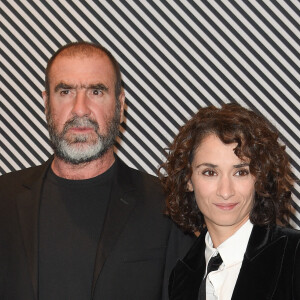 Eric Cantona avec sa femme Rachida Brakni - Dîner de gala annuel de la société des amis du Centre Pompidou "Black & White" au centre national d'art et de culture Georges-Pompidou à Paris, France, le 10 avril 2018. © Coadic Guirec/Bestimage 
